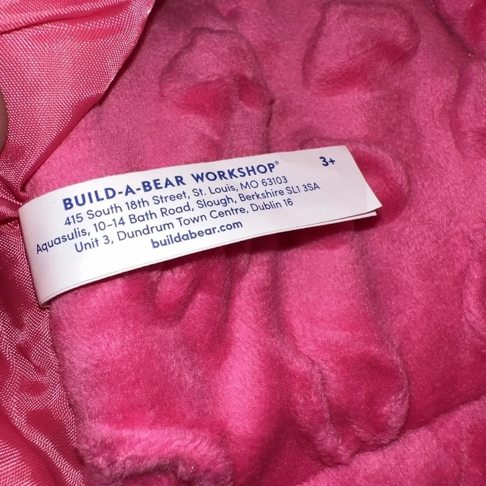 Build A Bear Hot Pink Soft Backpack Bear Carrier BAB Plush Pet Baby Adjustable